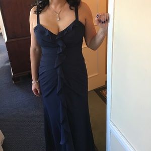 Navy Blue - White by Vera Wang Gown